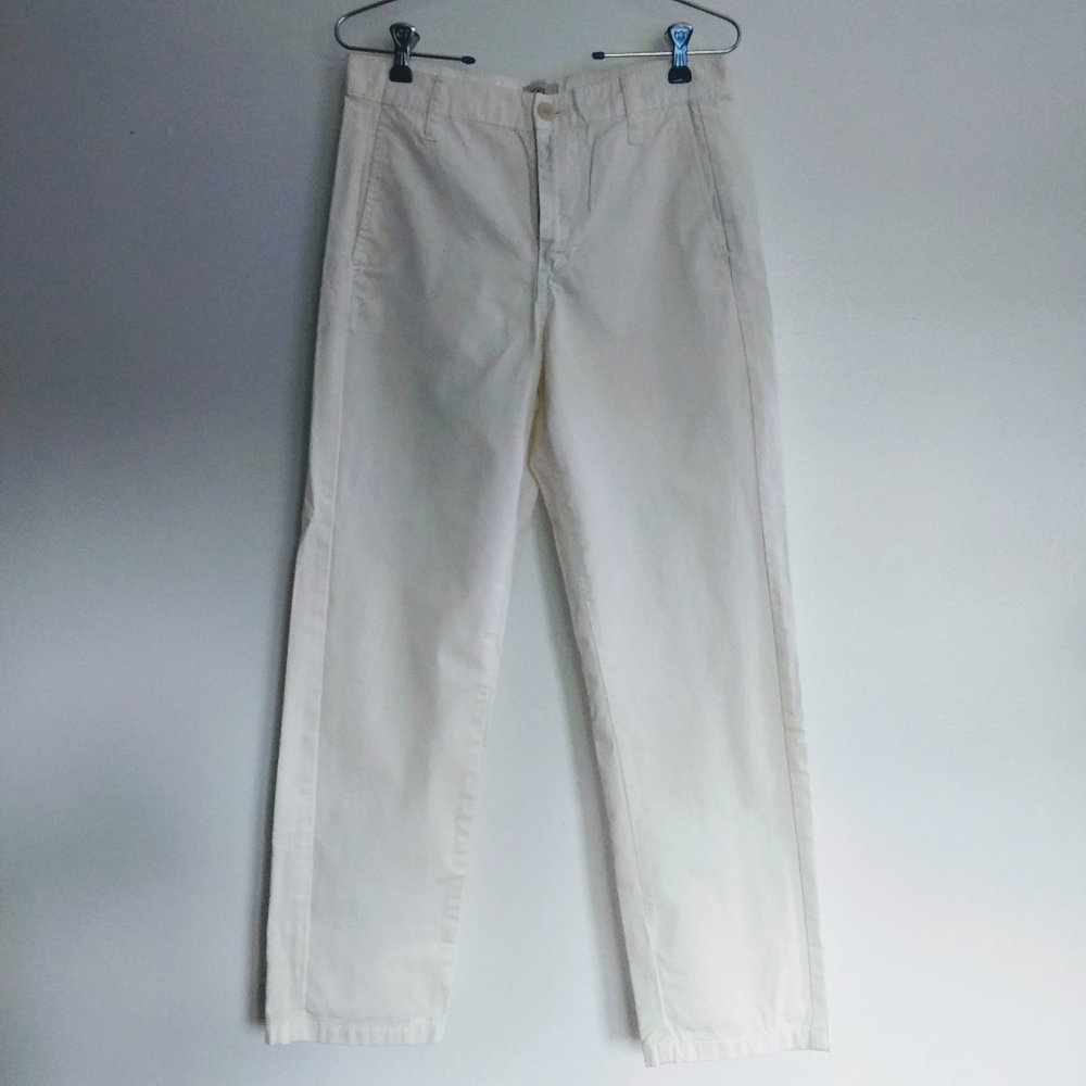 J. Crew Slouchy Boyfriend Chino in White mid-rise Women 24